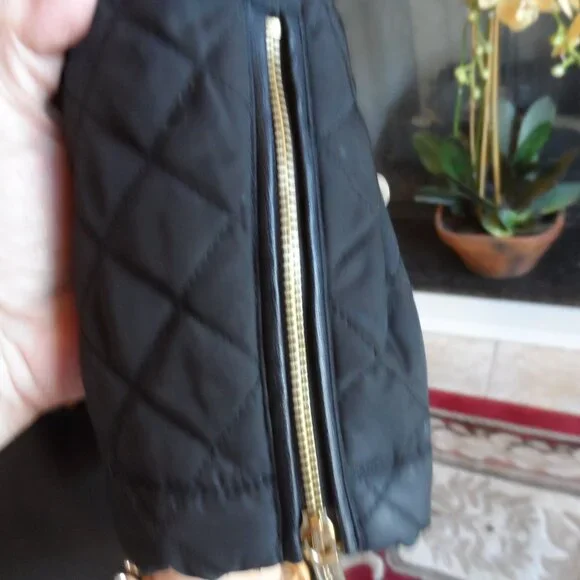 Michael Kors Black Belted Quilted Pea Coat Size PXS - Picture 8 of 16